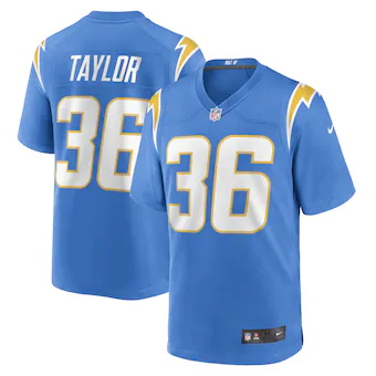 mens nike jasir taylor powder blue los angeles chargers gam